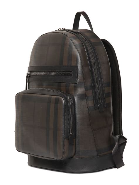 burberry men's leather backpack